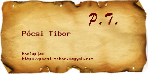 Pócsi Tibor névjegykártya