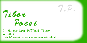 tibor pocsi business card